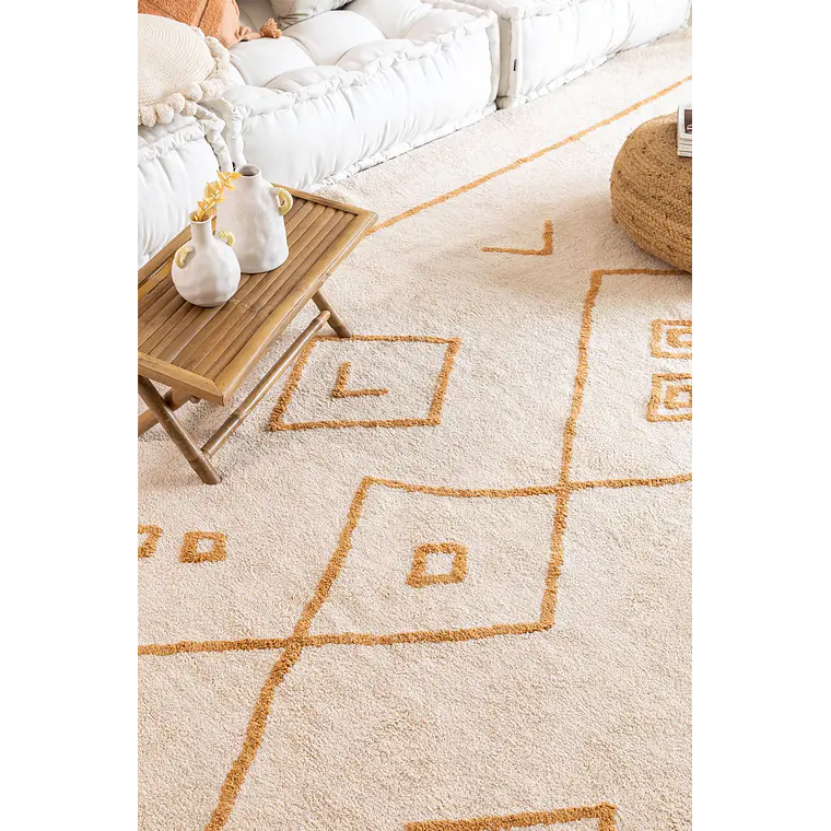 Alfombra rectangular 205x310 cm en algodón Gaia 2