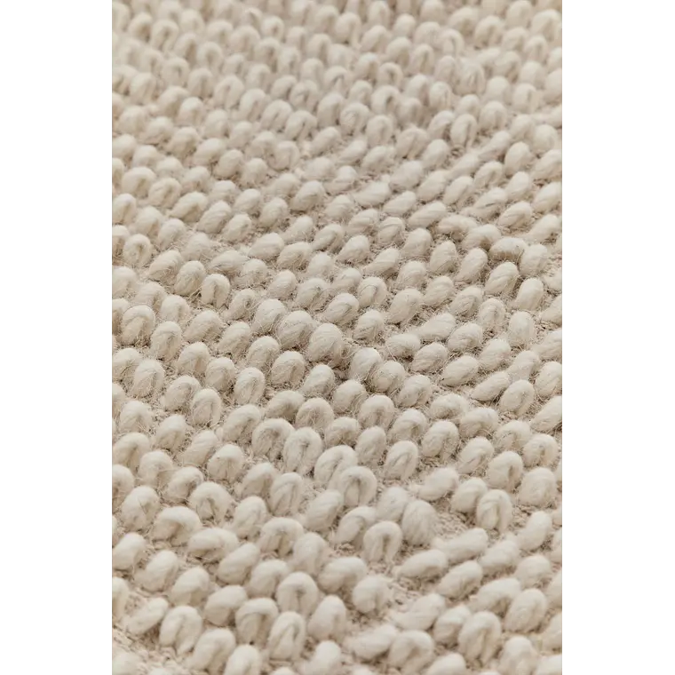 Alfombra redonda Ø200 cm en algodón beige lino Odesa 4