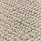 Alfombra redonda Ø200 cm en algodón beige lino Odesa - Miniatura 4
