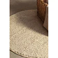 Alfombra redonda Ø200 cm en algodón beige lino Odesa - Miniatura 5