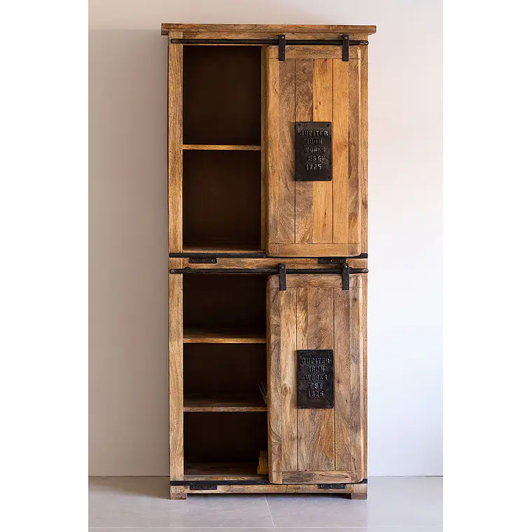 Armario con 2 puertas correderas en madera de mango 4