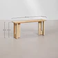 Banco de jardín 100 cm en madera de teca Perina - Miniatura 6