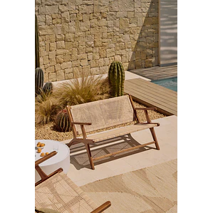 Banco de jardín 120 cm en madera de teca Mara