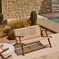 Banco de jardín 120 cm en madera de teca Mara - Miniatura 1