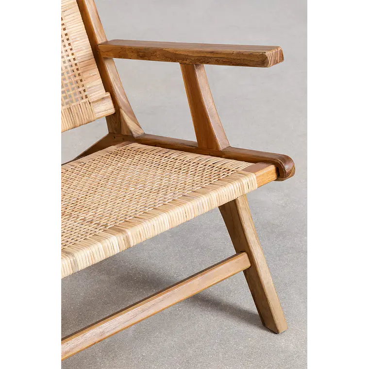 Banco de jardín 120 cm en madera de teca Mara 7