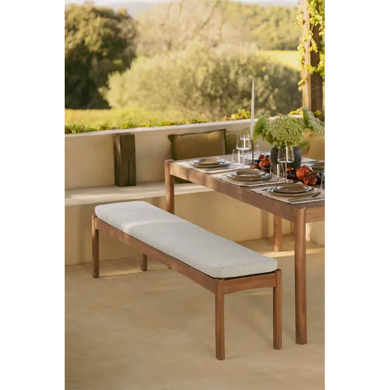 Banco de jardín 180 cm en madera de eucalipto Teria 1