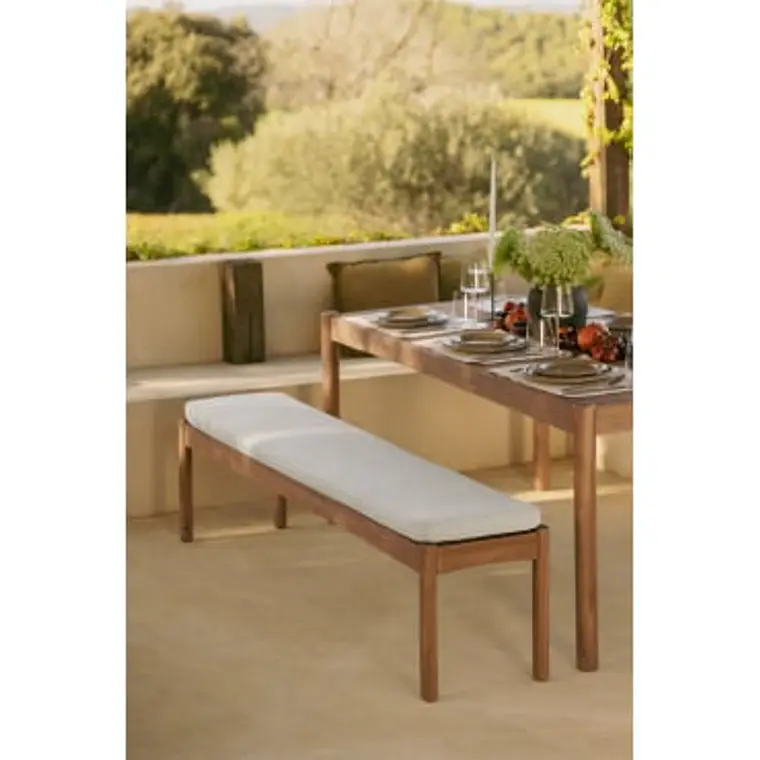 Banco de jardín 180 cm en madera de eucalipto Teria 8