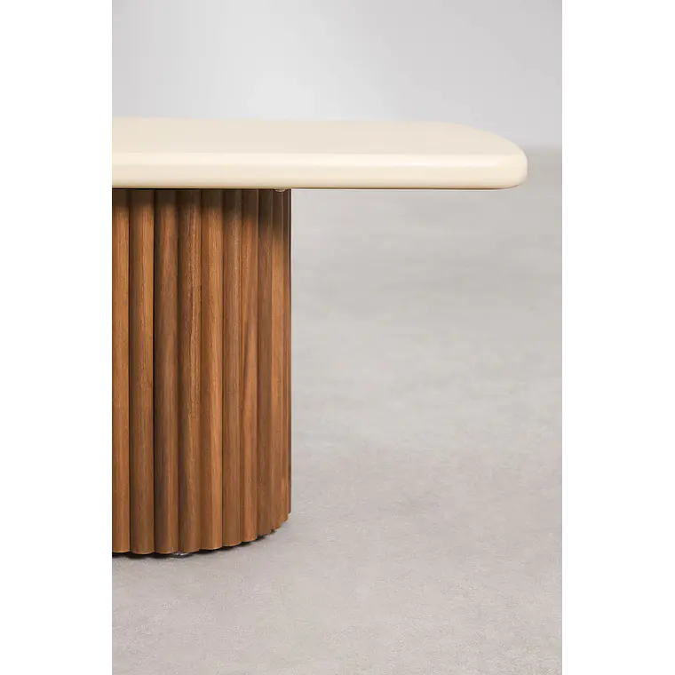 Banco de jardín en cemento y madera de acacia Darina 7