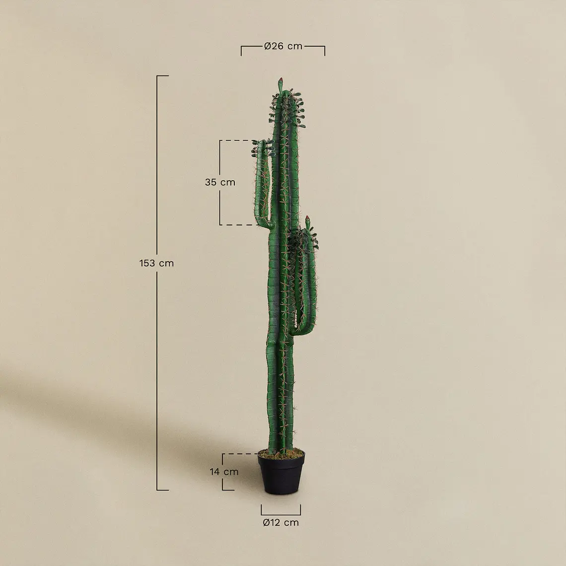 Cactus artificial decorativo 155 cm Cereus Fina 7