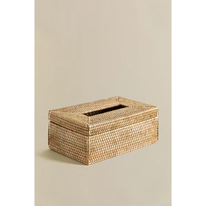 Caja de pañuelos en ratán Mela