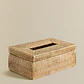 Caja de pañuelos en ratán Mela - Miniatura 2