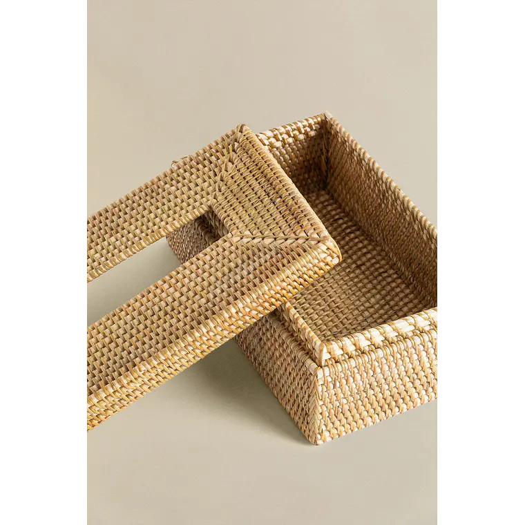Caja de pañuelos en ratán Mela 4