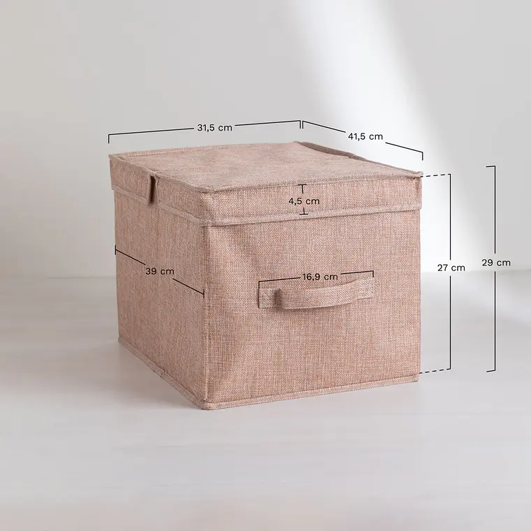 Caja organizadora textil con tapa Tessa 10