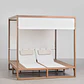 Cama balinesa reclinable en madera de eucalipto Talora - Miniatura 5