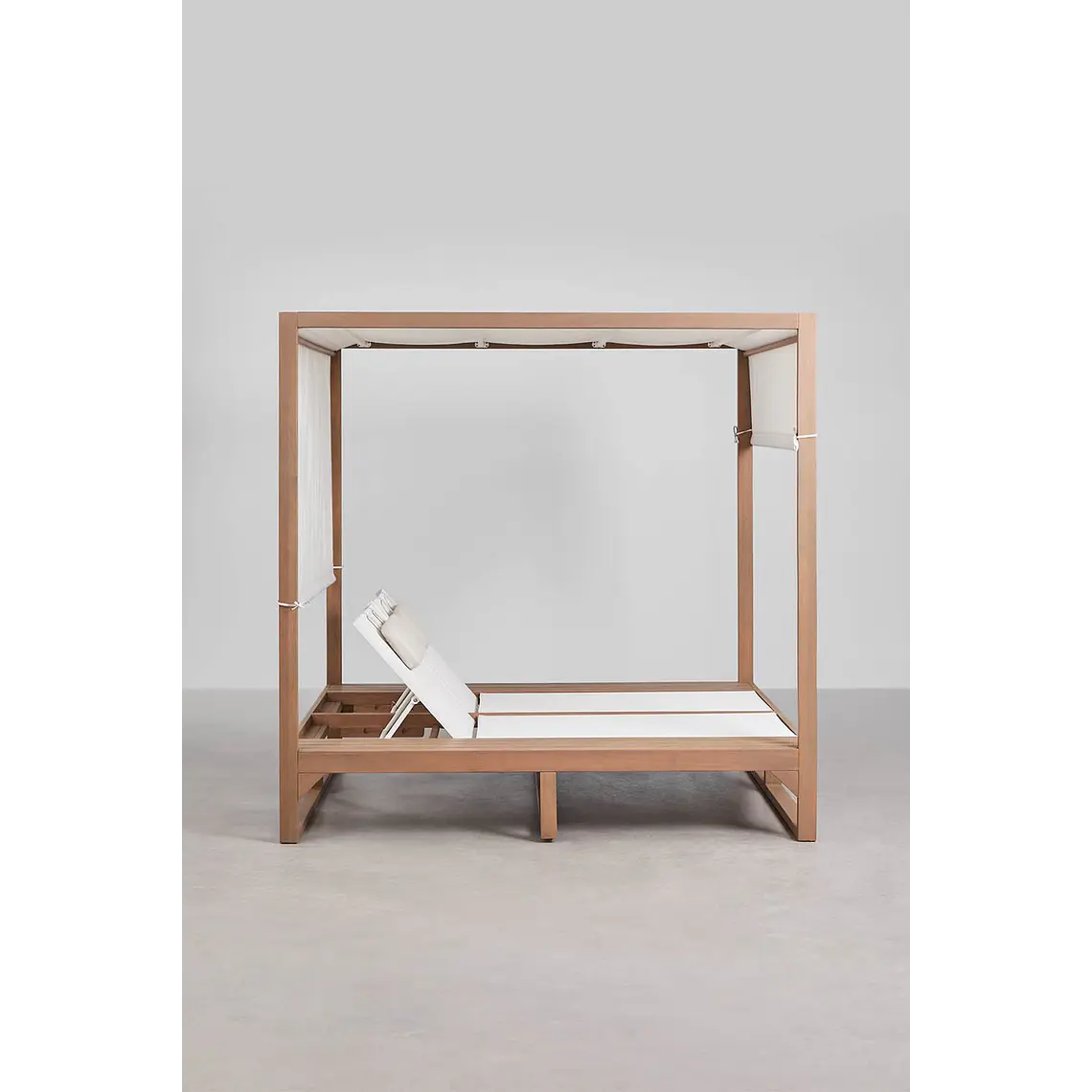 Cama balinesa reclinable en madera de eucalipto Talora 7