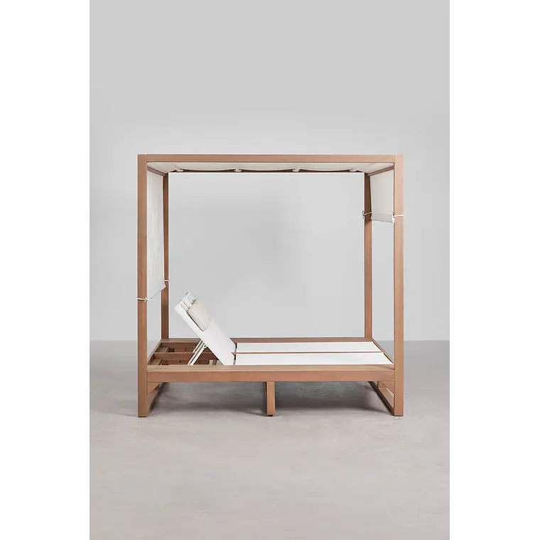 Cama balinesa reclinable en madera de eucalipto Talora 7