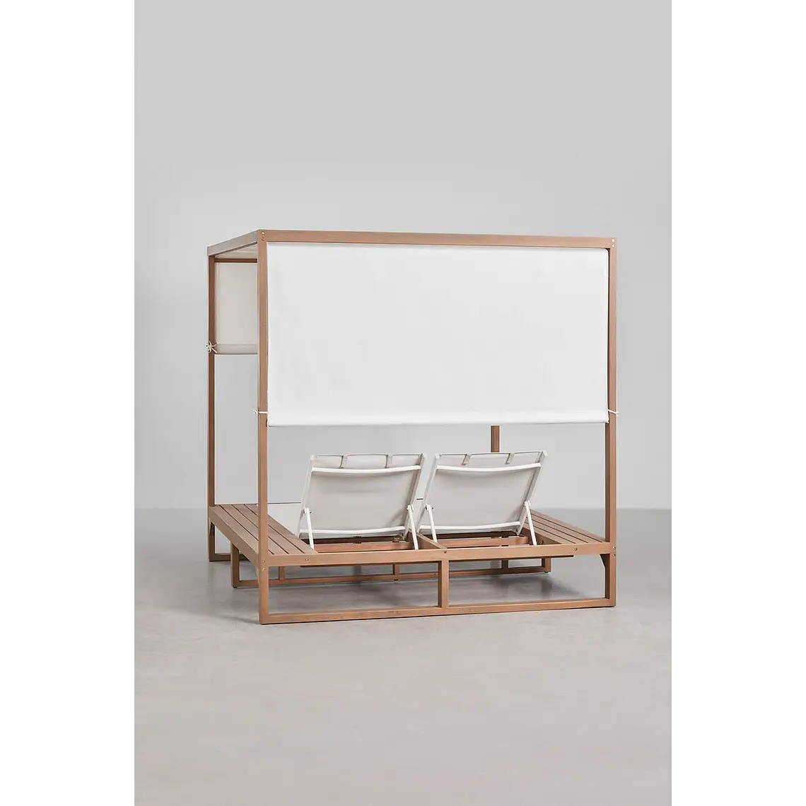 Cama balinesa reclinable en madera de eucalipto Talora 9