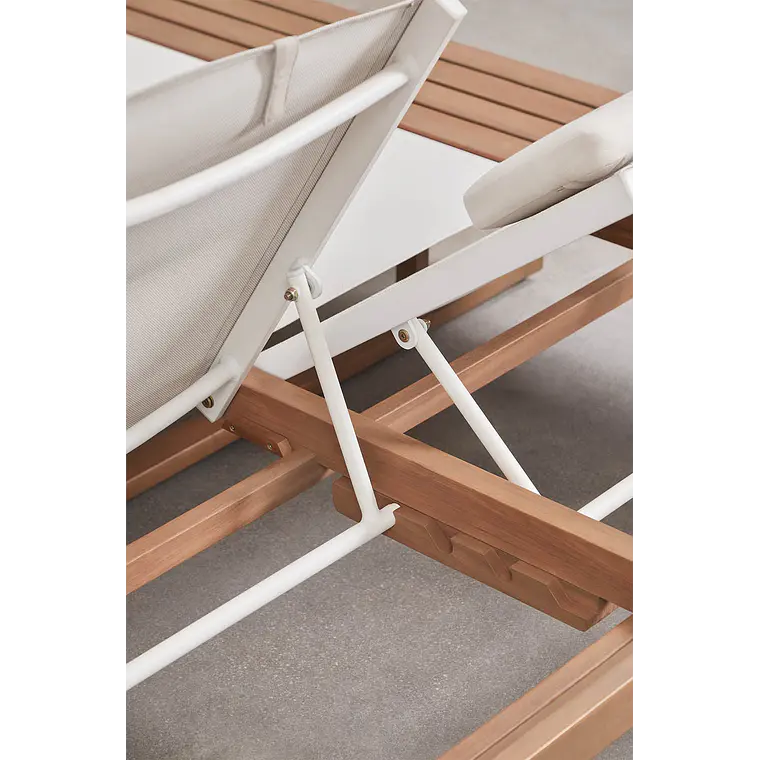 Cama balinesa reclinable en madera de eucalipto Talora 11