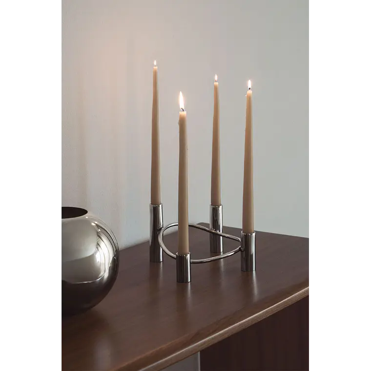 Candelabro de 4 brazos en acero Senda 1