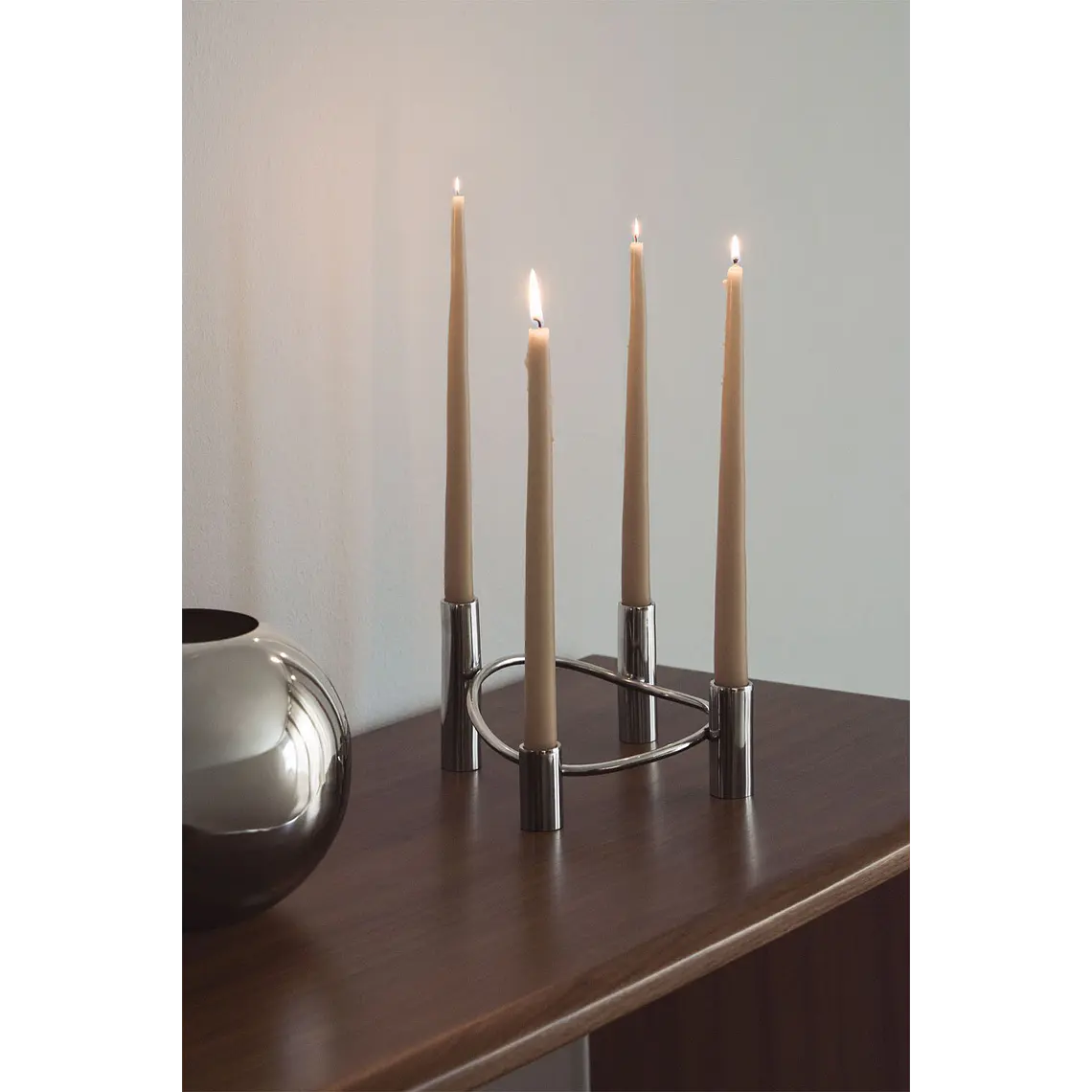 Candelabro de 4 brazos en acero Senda 2