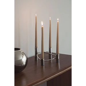Candelabro de 4 brazos en acero Senda