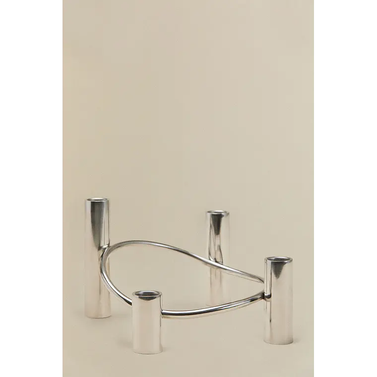 Candelabro de 4 brazos en acero Senda 4