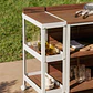 Carro para cocina modular de exterior en madera de acacia y aluminio Belina - Miniatura 1