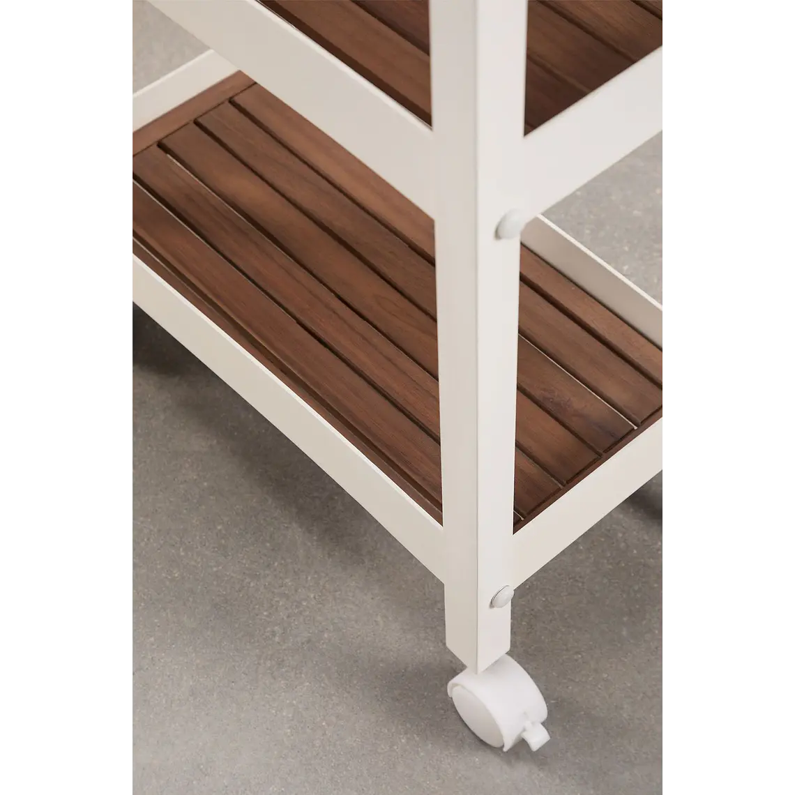 Carro para cocina modular de exterior en madera de acacia y aluminio Belina 6