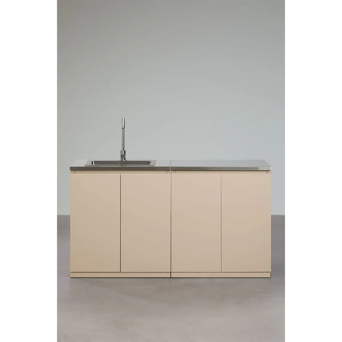 Cocina modular de exterior de 2 piezas con fregadero y almacenaje en acero Palina 2