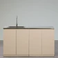 Cocina modular de exterior de 2 piezas con fregadero y almacenaje en acero Palina - Miniatura 2