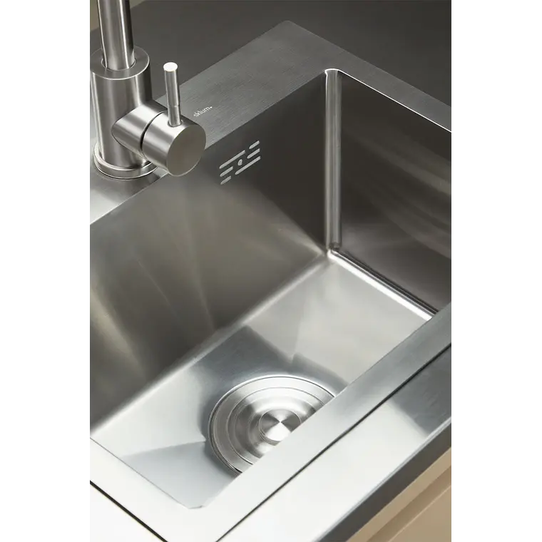 Cocina modular de exterior de 2 piezas con fregadero y almacenaje en acero Palina 3