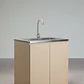 Cocina modular de exterior de 2 piezas con fregadero y almacenaje en acero Palina - Miniatura 4
