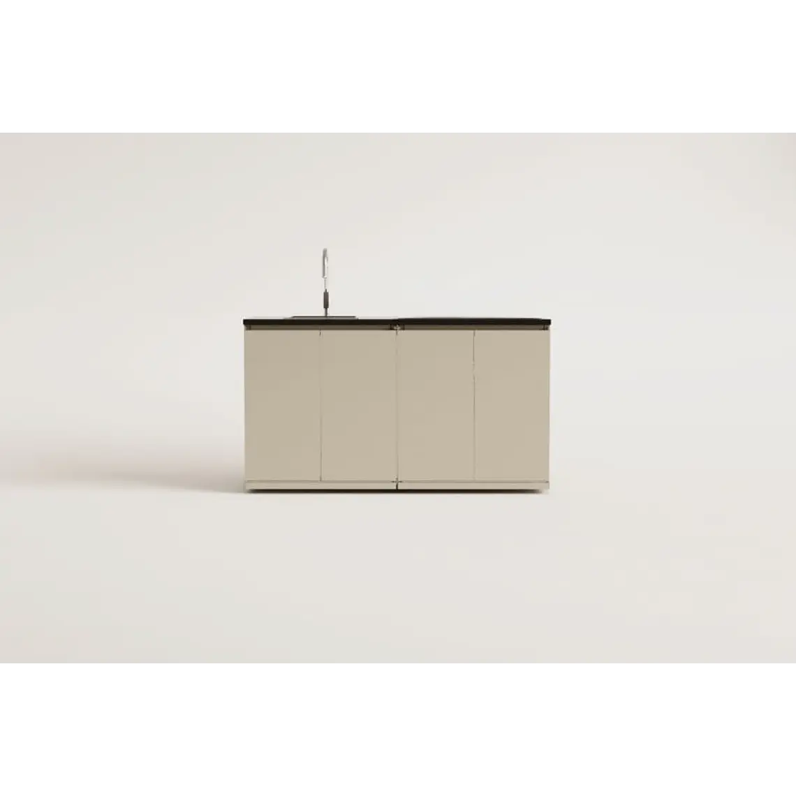 Cocina modular de exterior de 2 piezas con fregadero y almacenaje en acero Palina 8