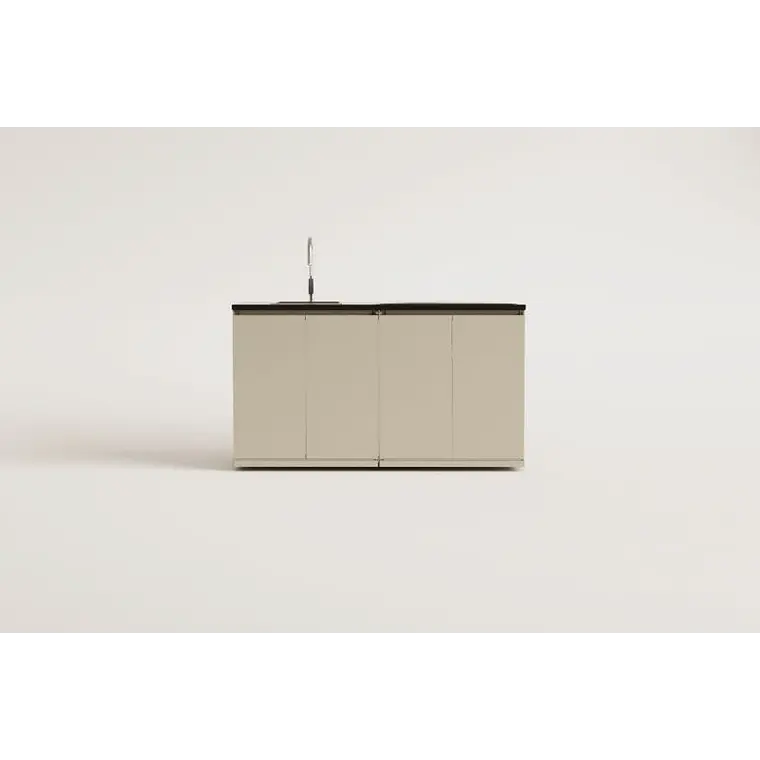 Cocina modular de exterior de 2 piezas con fregadero y almacenaje en acero Palina 8