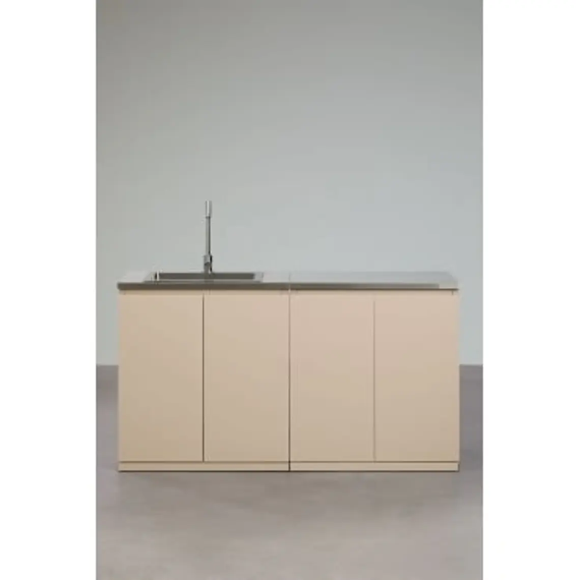 Cocina modular de exterior de 2 piezas con fregadero y almacenaje en acero Palina 10