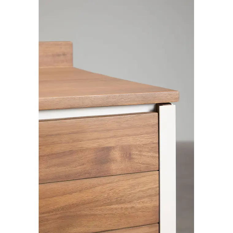 Cocina modular de exterior de 6 piezas con fregadero y almacenaje en madera de acacia Orlina 4
