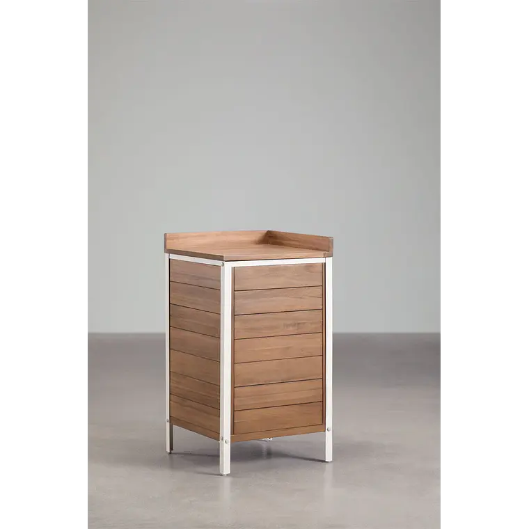 Cocina modular de exterior de 6 piezas con fregadero y almacenaje en madera de acacia Orlina 5