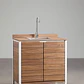 Cocina modular de exterior de 6 piezas con fregadero y almacenaje en madera de acacia Orlina - Miniatura 9