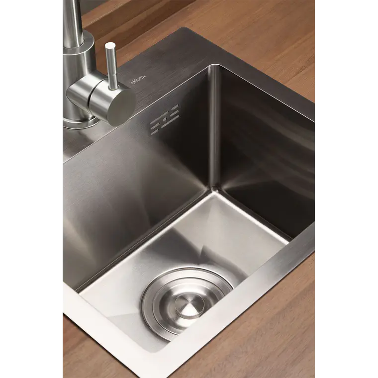 Cocina modular de exterior de 6 piezas con fregadero y almacenaje en madera de acacia Orlina 10