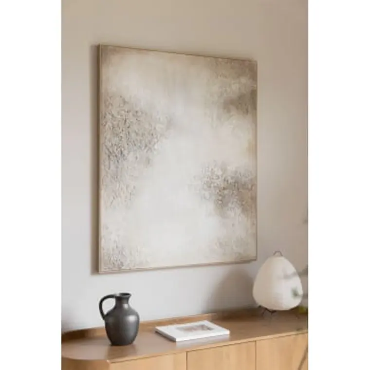 Cuadro decorativo 100x120 cm con textura de escayola Teia 7