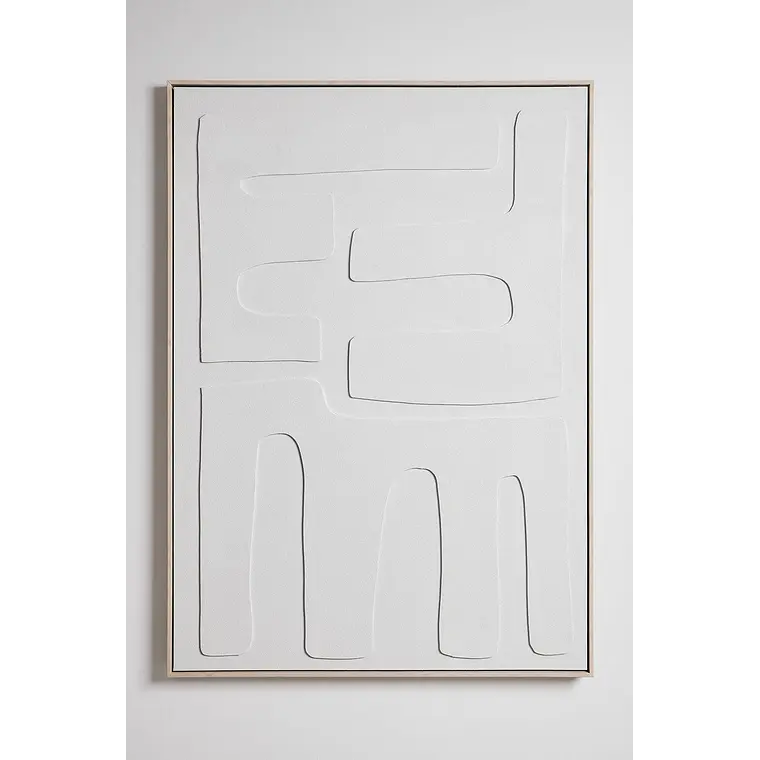 Cuadro decorativo 100x140 cm pintado a mano con relieve Borea 3