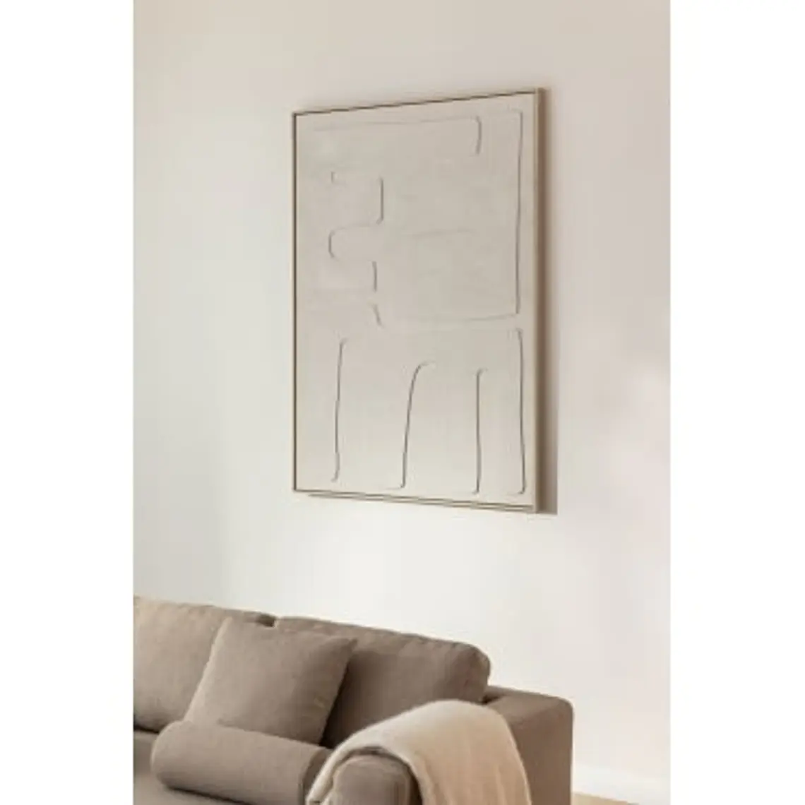 Cuadro decorativo 100x140 cm pintado a mano con relieve Borea 8
