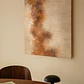 Cuadro decorativo 80x100 cm con textura de escayola en beige lino Wara - Miniatura 1