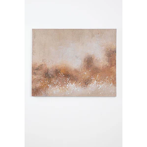 Cuadro decorativo 80x100 cm con textura de escayola en beige lino Wara