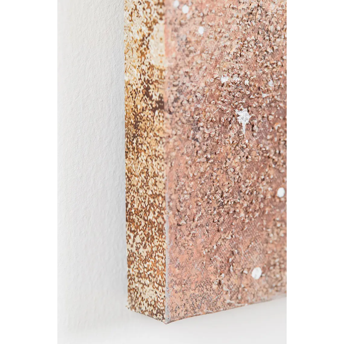 Cuadro decorativo 80x100 cm con textura de escayola en beige lino Wara 3