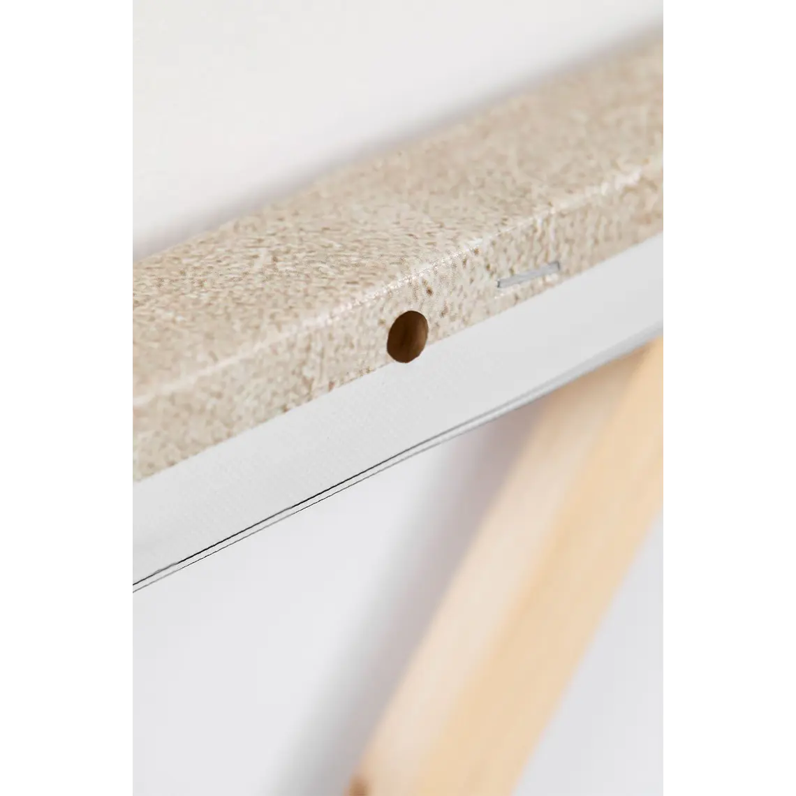 Cuadro decorativo 80x100 cm con textura de escayola en beige lino Wara 5