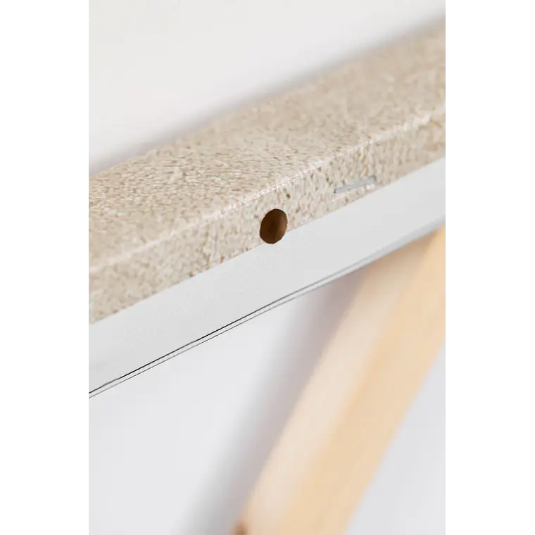 Cuadro decorativo 80x100 cm con textura de escayola en beige lino Wara 5
