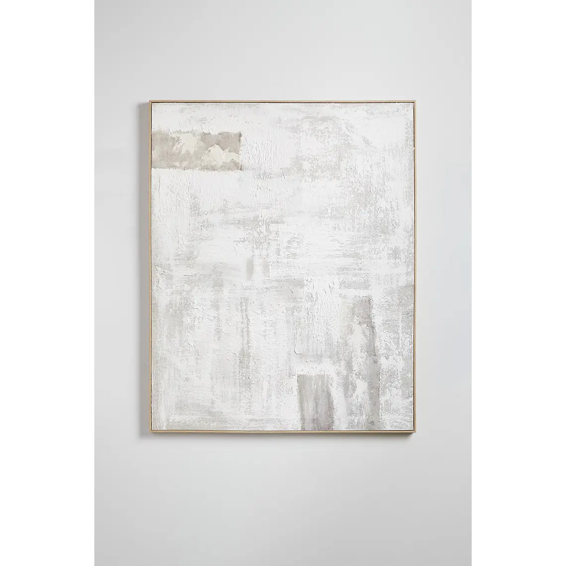Cuadro decorativo 80x100 cm pintado a mano sobre lino con relieve de escayola Ossa 3