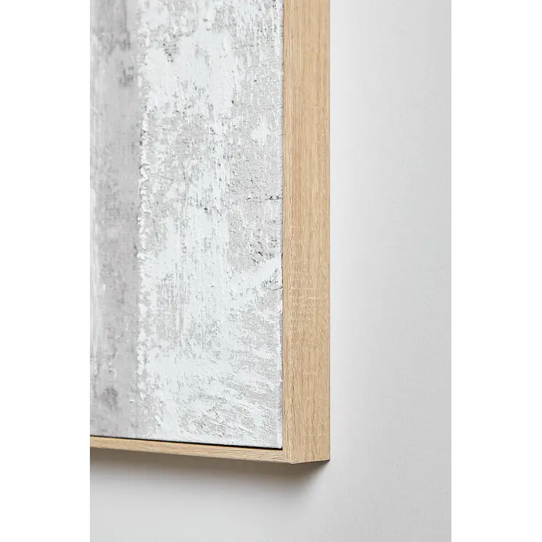 Cuadro decorativo 80x100 cm pintado a mano sobre lino con relieve de escayola Ossa 4
