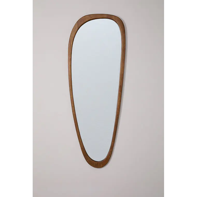Espejo de pared en madera de roble Vela 3